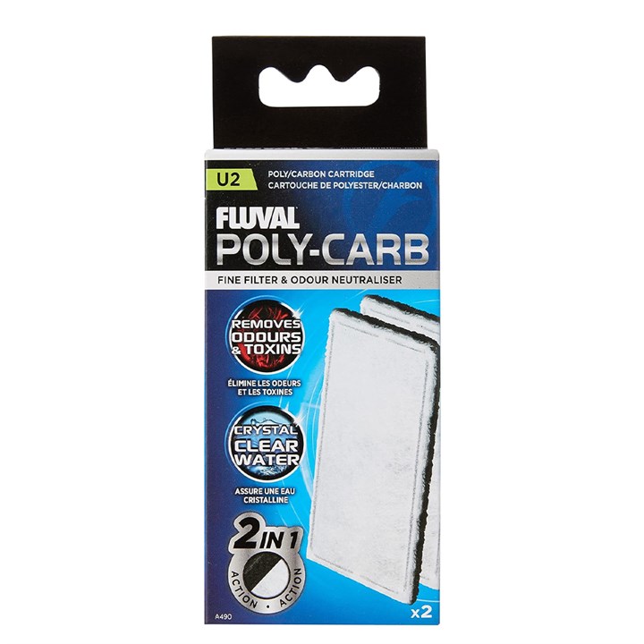 Fluval U2 Poly/Carbon Cartridge Filter Media (2)