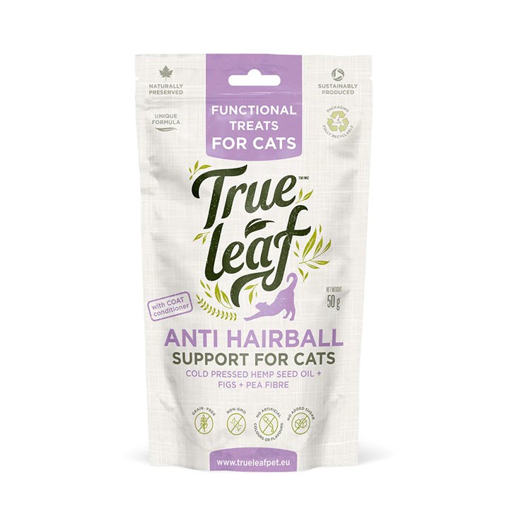 True Leaf Anti Hairball Cat treats 50g