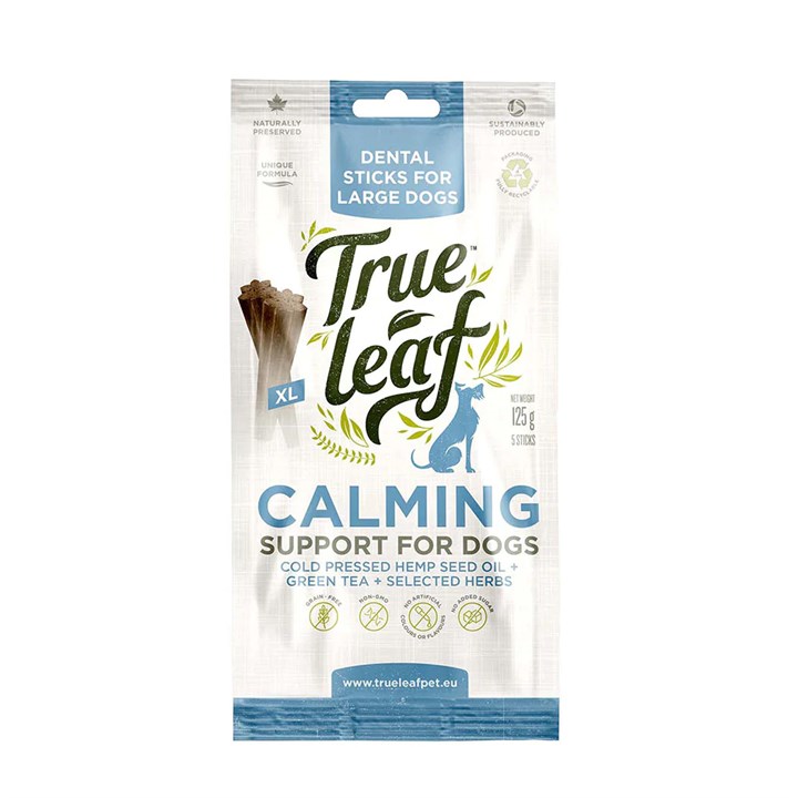 True Leaf Large Dog Dental Sticks Calming 125g