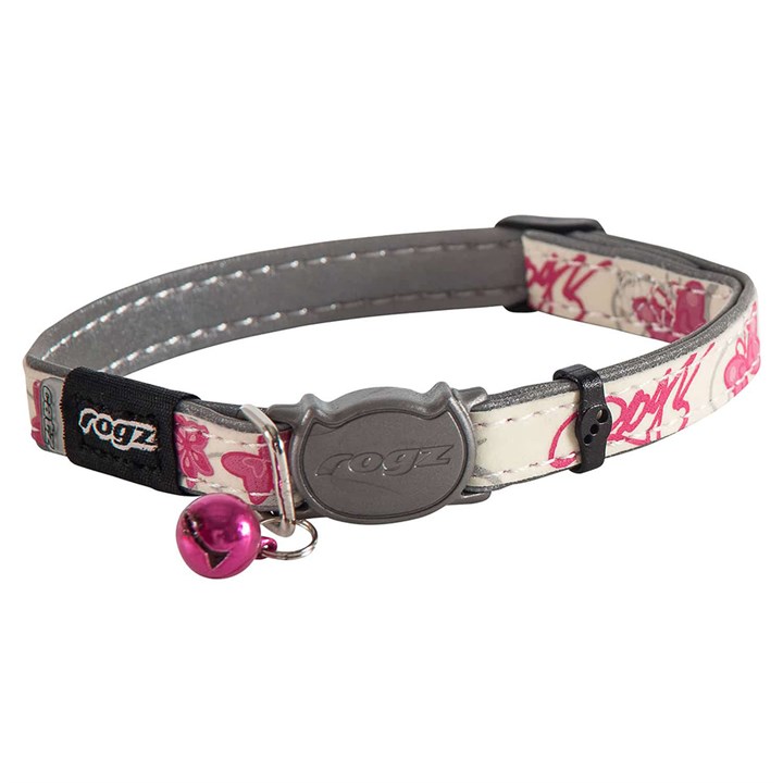 Rogz GlowCat SafeLoc Butterfly Collar