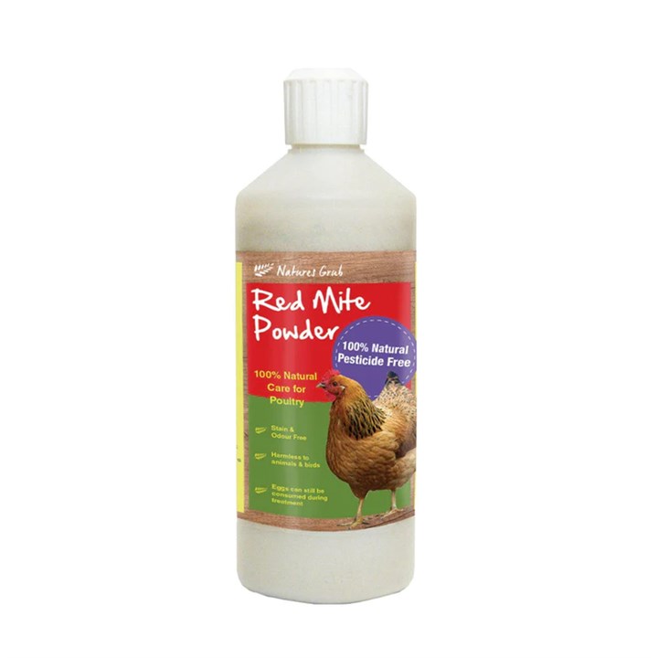 Natures Grub Red Mite Powder 200g Puffer Bottle