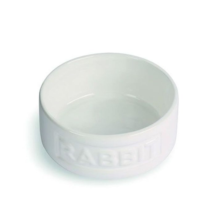 Happy Pet Rabbit Bowl White