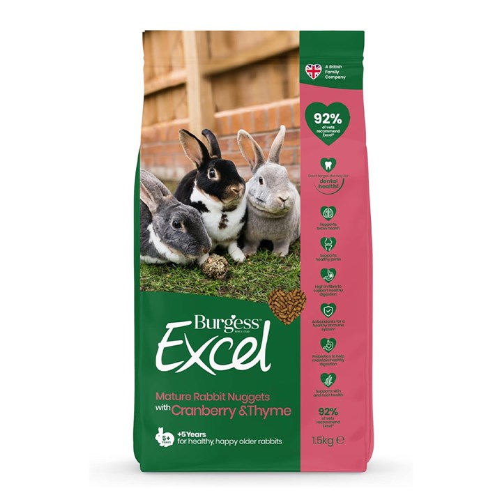 Burgess Excel Rabbit Mature Rabbit Food 1.5kg