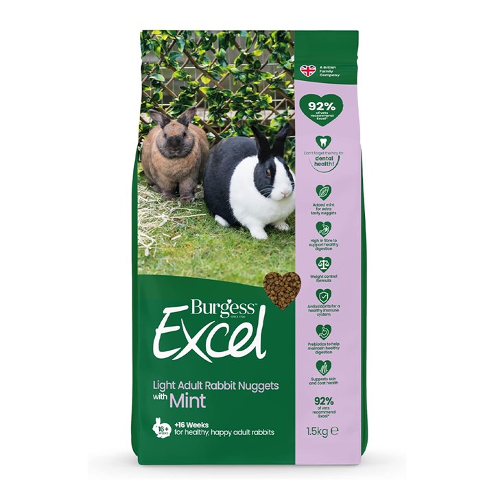 Burgess Excel Rabbit Light Rabbit Food 1.5kg