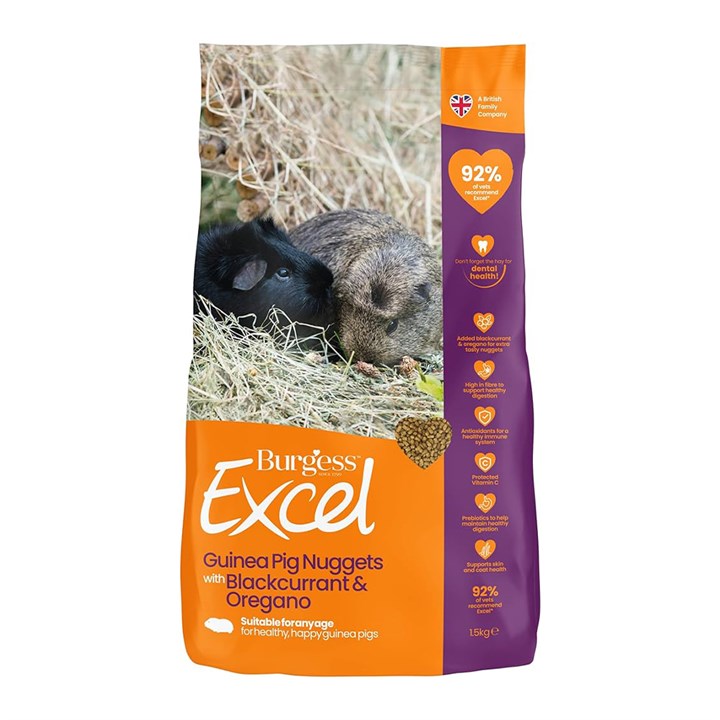 Burgess Excel Guinea Pig Blackcurrent & Oregano Food 1.5kg