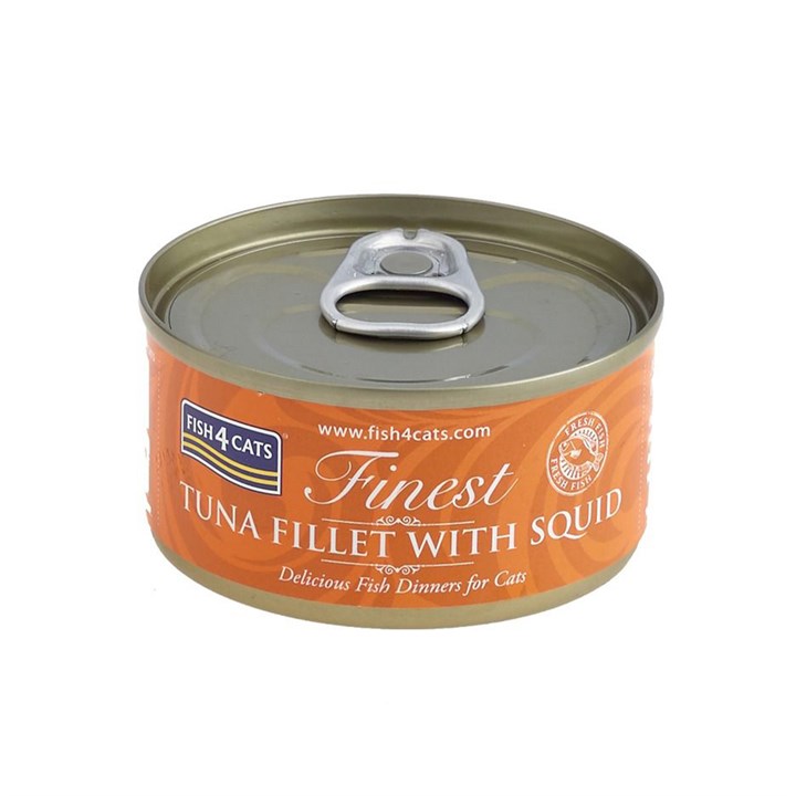 Fish4Cats Tuna Fillet With Squid Wet Cat Food 70g