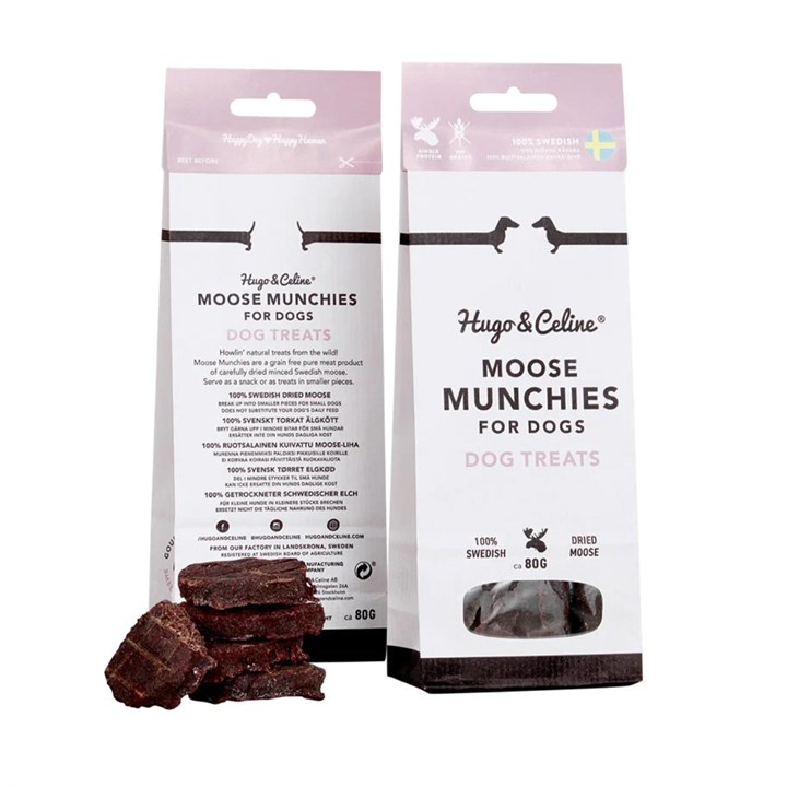 Hugo & Celine Moose Meat Treats Dog Treat 80g