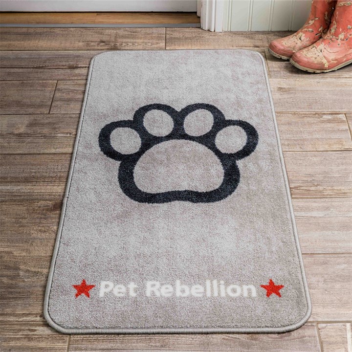 Pet Rebellion Stop Muddy Paws Grey Carpet Runner