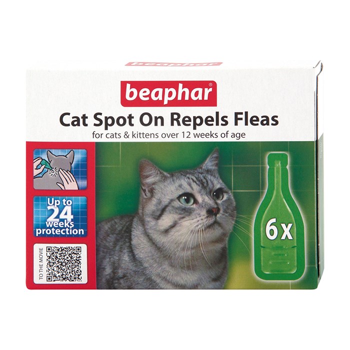 Beaphar Cat Spot On Repels Fleas 24 Weeks