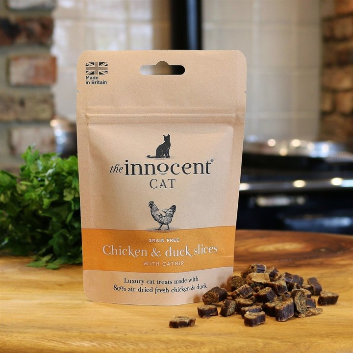 The Innocent Cat Chicken & Duck Slices Cat Treats 70g