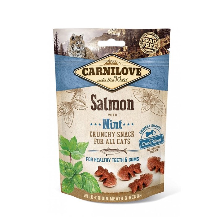 Carnilove Crunchy Cat Treats Salmon with Mint 50g