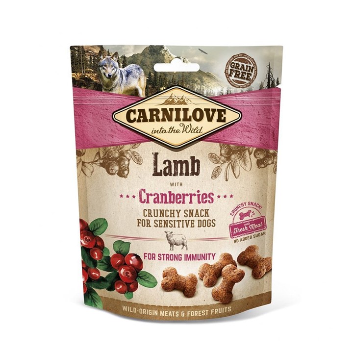 Carnilove Crunchy Dog Treats Lamb with Cranberries 200g