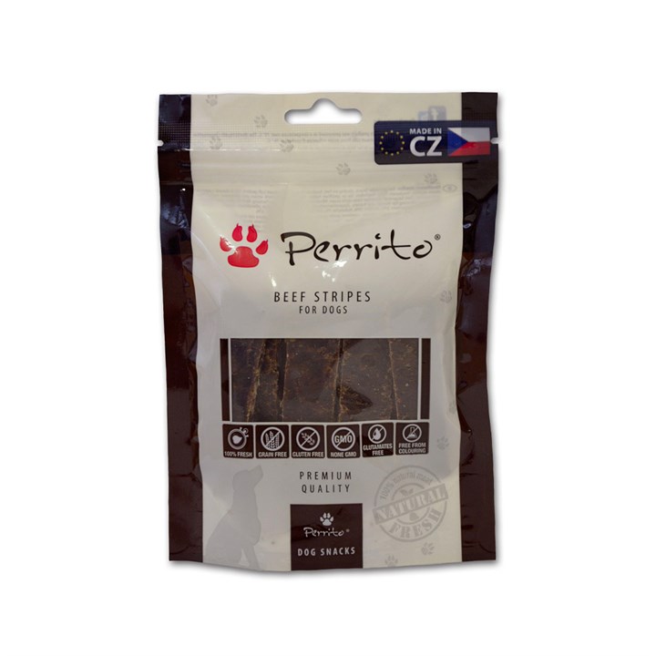 Perrito Beef Stripes Dog Treats 100g