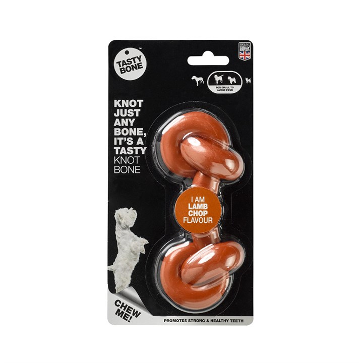 TastyBone Knotted Lamb Chop Dog Chew