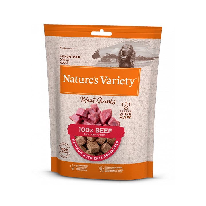 Natures Variety Freeze Dried Chunks Beef 50g