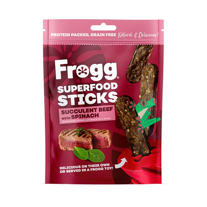 Frogg Superfood Sticks with Beef & Spinach Dog Treats 100g