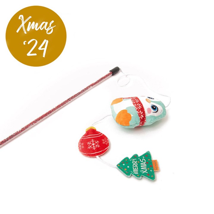 Great & Small Christmas Penguin Dangler Cat Toy