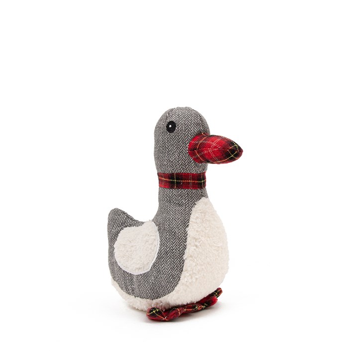 Great & Small Christmas Goose with Tartan Beak Dog Toy