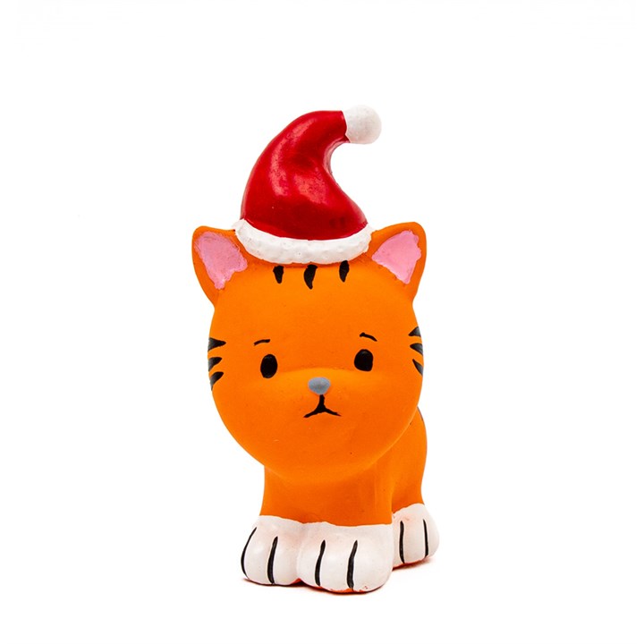 Great & Small Christmas Latex Tiger Dog Toy