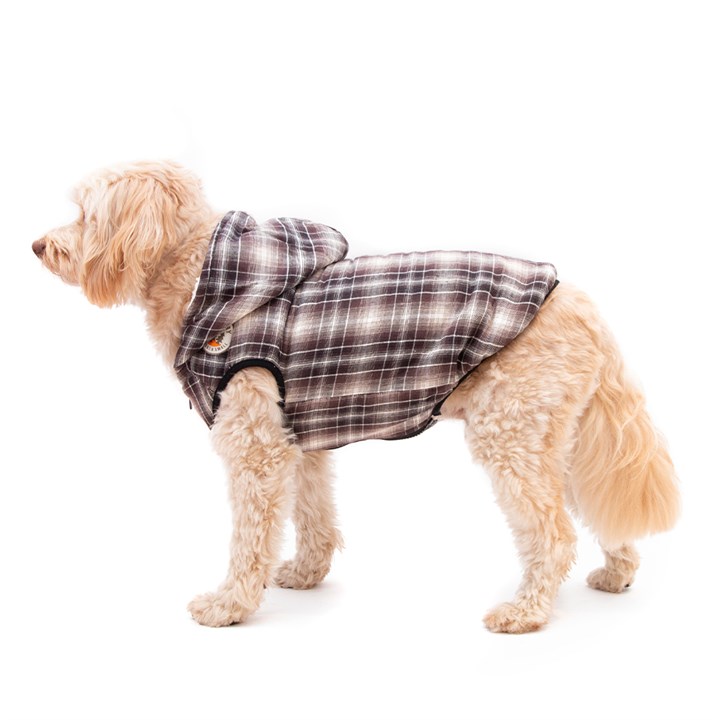 Great & Small Country Brown Check Gilet Dog Coat