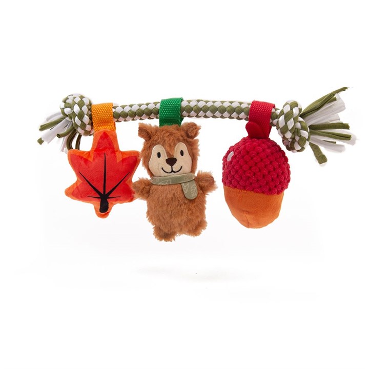 Great & Small Autumn Animals Squirrel Rope Dog Toy