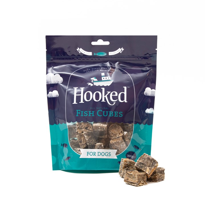 Hooked 100% Fish Cubes Dog Treats