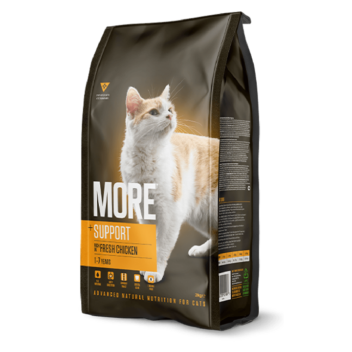 MORE Support Chicken Adult Cat Dry Food