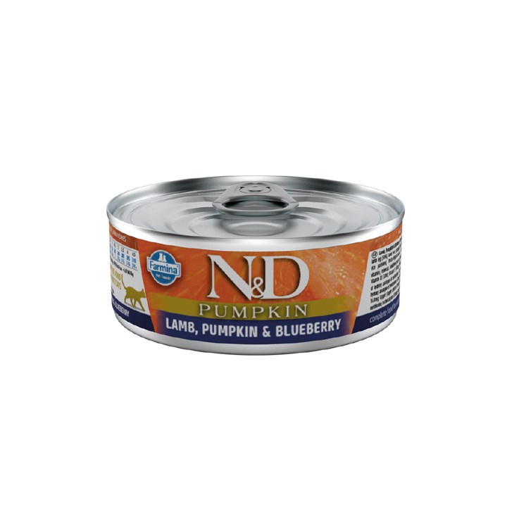 Natural & Delicious Adult Cat Food Lamb & Pumpkin & Blueberry 70G