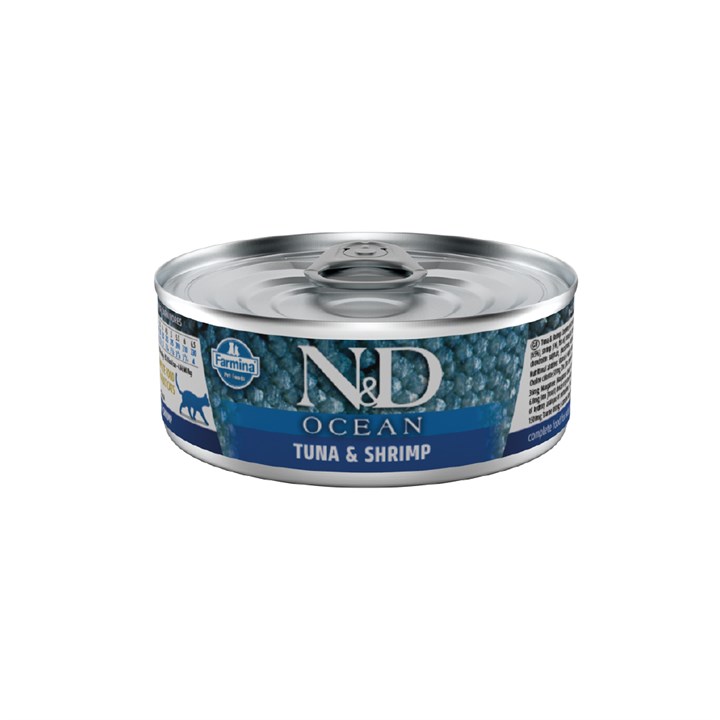 Natural & Delicious Adult Cat Food Ocean Tuna & Shrimp 70G