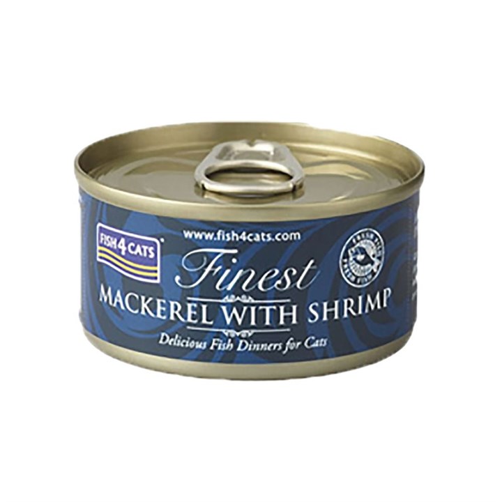 Fish4Cats Mackerel with Shrimp Wet Cat Food 70g