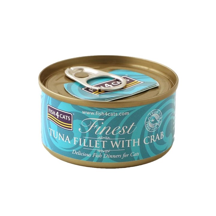 Fish4Cats Finest Tuna Fillet with Crab Wet Cat Food 70g