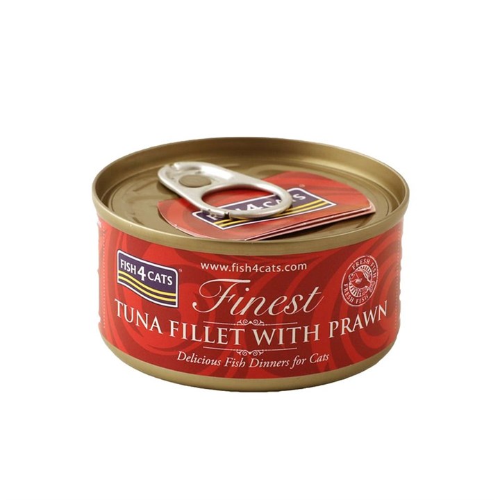 Fish4Cats Tuna Fillet with Prawn Wet Cat Food 70g