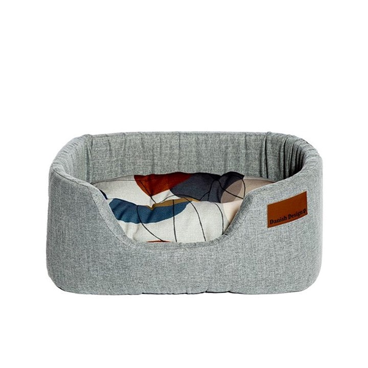 Danish Design Colour Block Silver Dog Bed