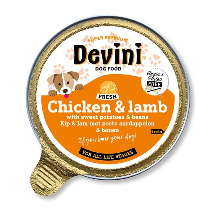 Devini Chicken & Lamb Wet Dog Food 85g