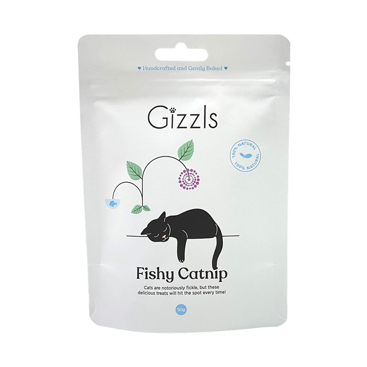 Gizzls Catnip Fish Treats 50g