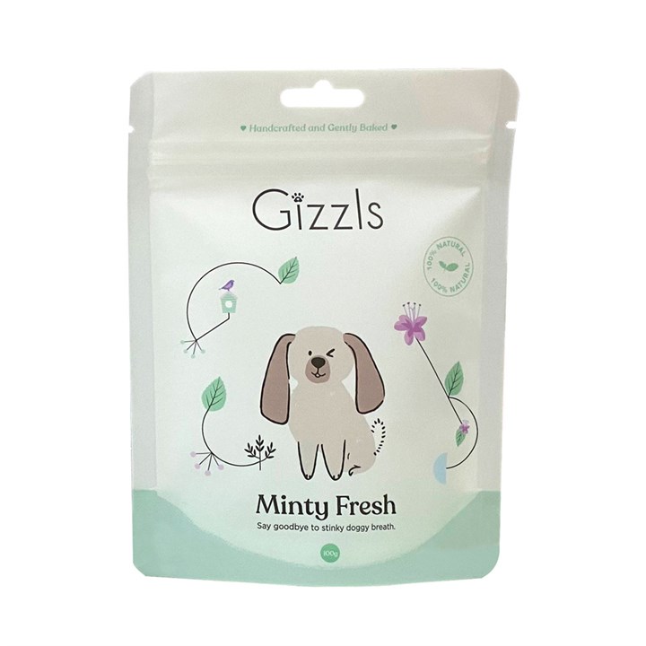 Gizzls Peanut Butter & Mint Biscuit Dog Treats