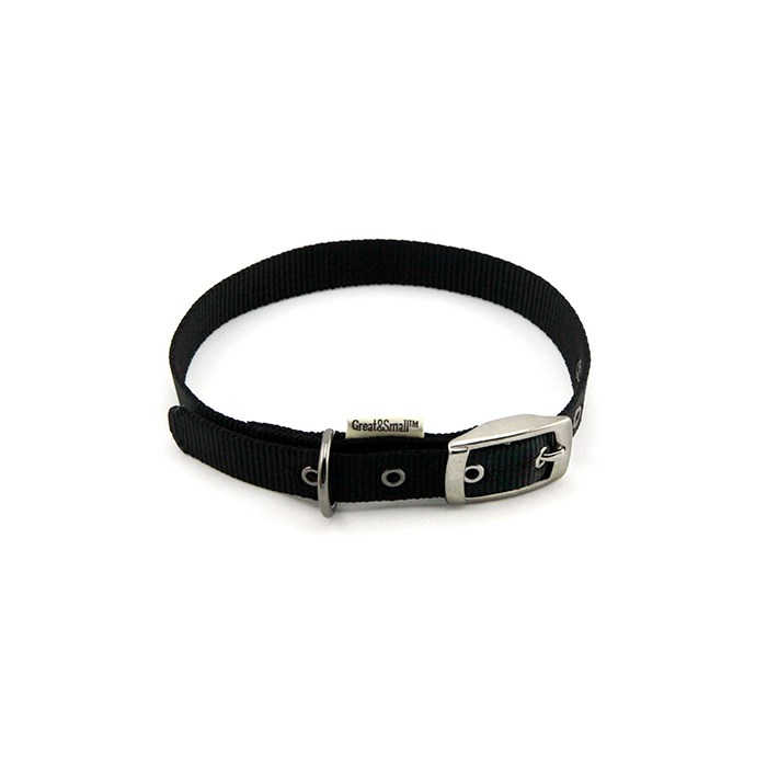 Great & Small Classic Buckle Dog Collar Black