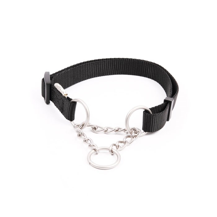 Great & Small Classic Combi Dog Collar Black