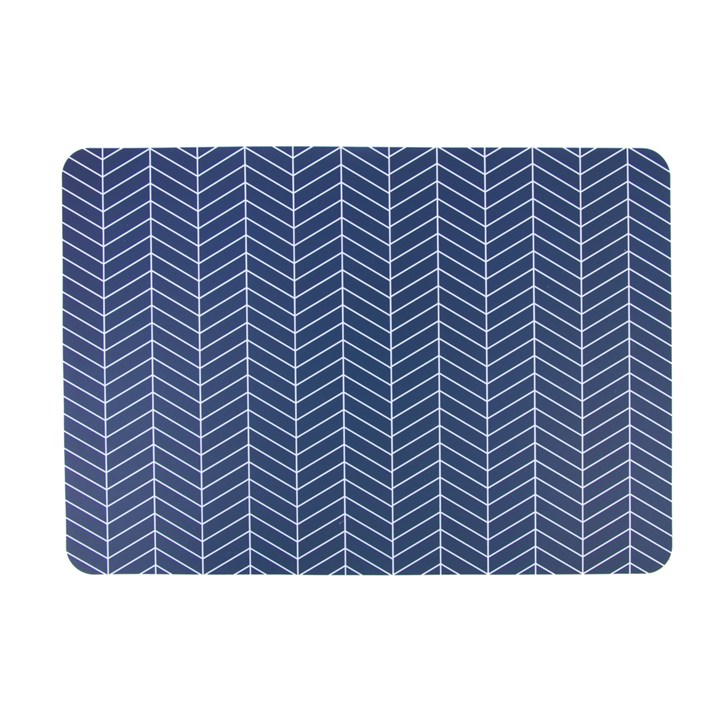 Great & Small Basic Food Pet Mat Blue Zigzag