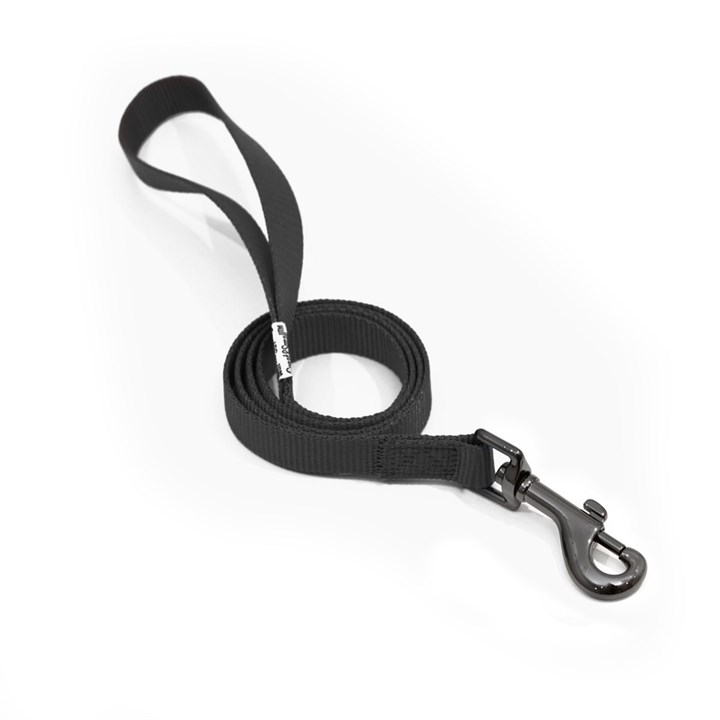 Great & Small Classic Plain Dog Lead Black