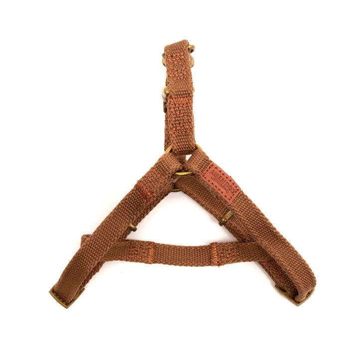 Great & Small Country Canvas Dog Harness Brown