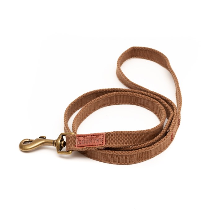 Great & Small Country Canvas Dog Lead Brown