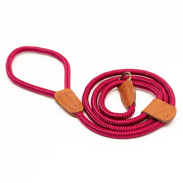 Great & Small Country Rope Slip Dog Lead Red