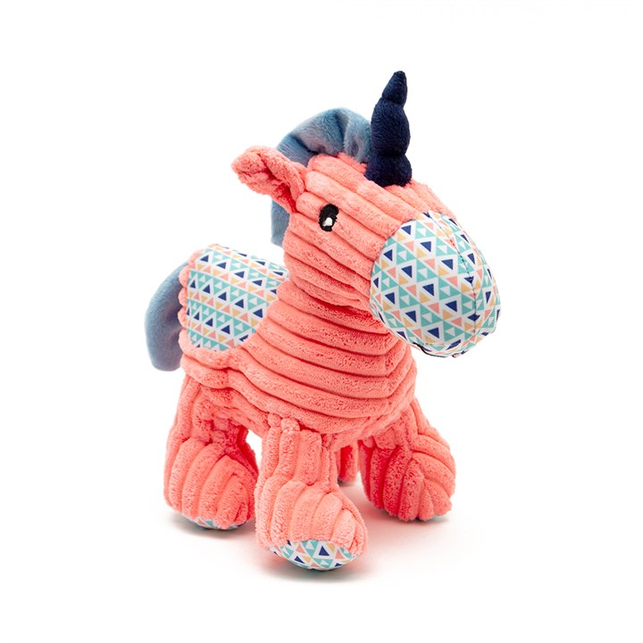Great & Small Cuddle Me Knot Pink Unicorn Dog Toy
