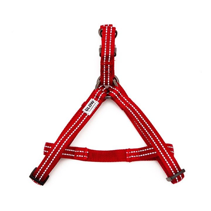 Great & Small Glow Dog Harness Red