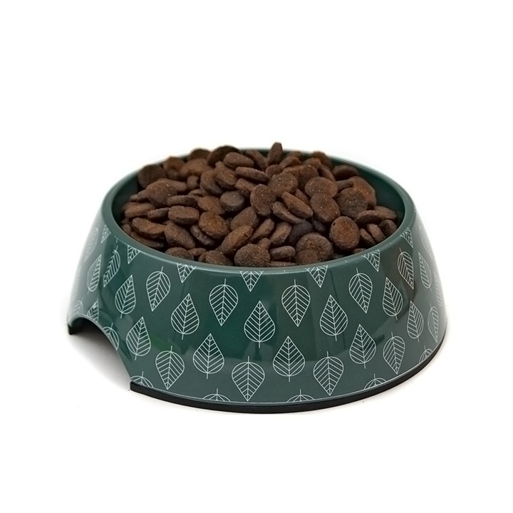 Great & Small Green Leaf Melamine Pet Bowl