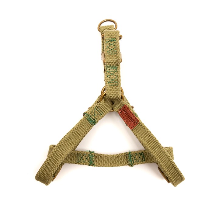 Great & Small Country Canvas Dog Harness Khaki