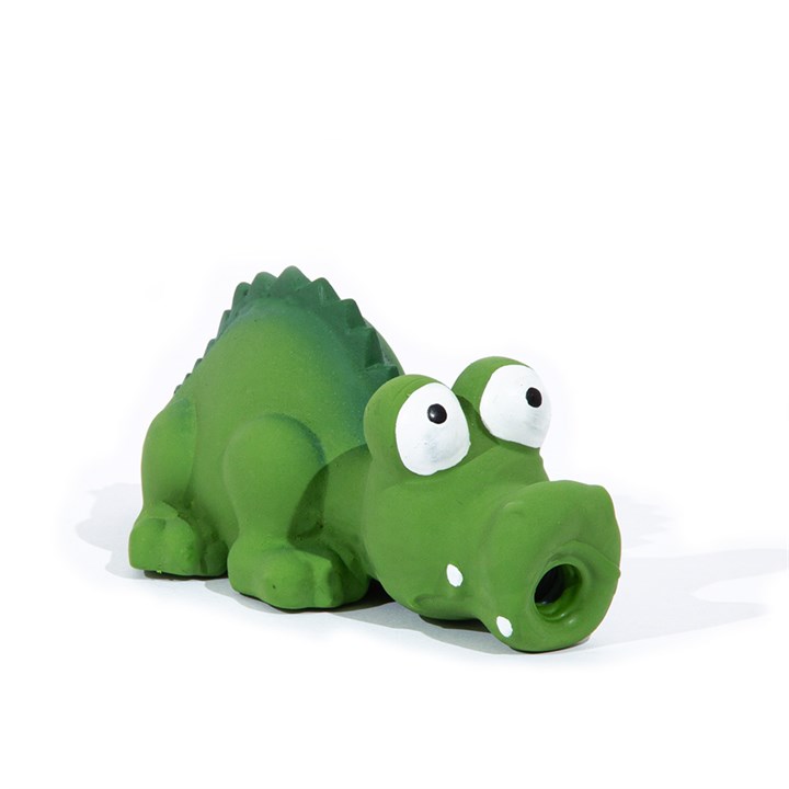 Great & Small Latex Grunting Crocodile Dog Toy