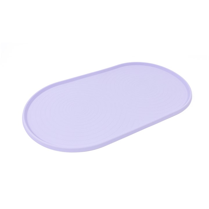 Great & Small Penrose Lilac Oval Pet Feeding Mat