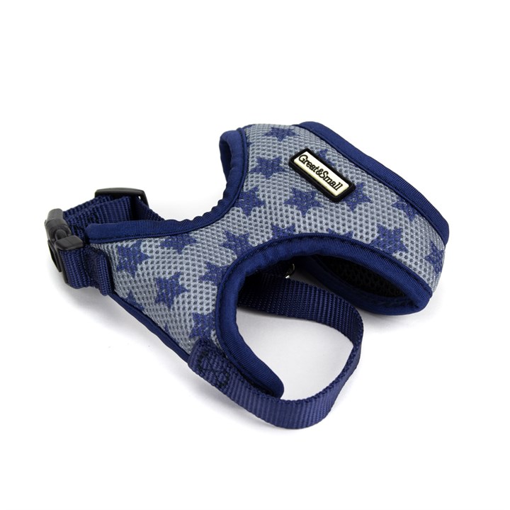 Great & Small Penrose Grey star Mesh Dog Harness